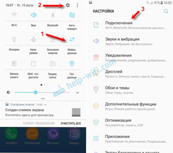 Kako distribuirati internet s pametnog telefona Samsung (Android 7.0) putem Wi-Fi mreže