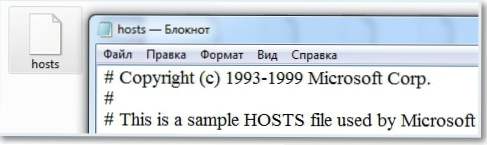Nemôžem ísť Vkontakte. Úprava súboru hostiteľov.