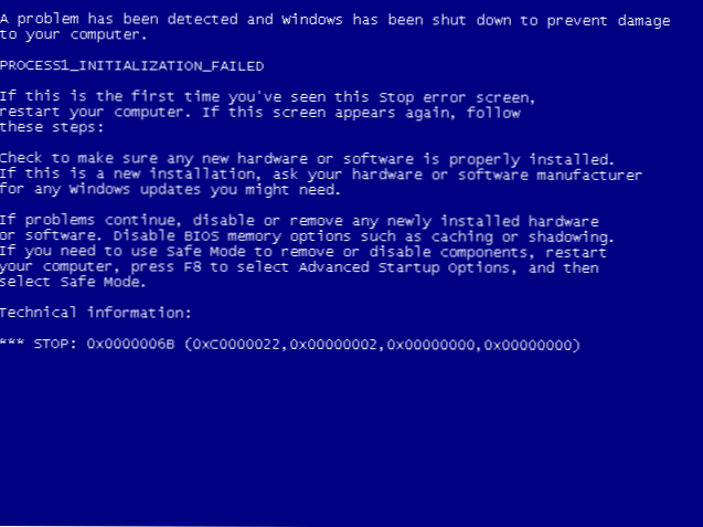 Plavi ekran smrti u sustavu Windows 8