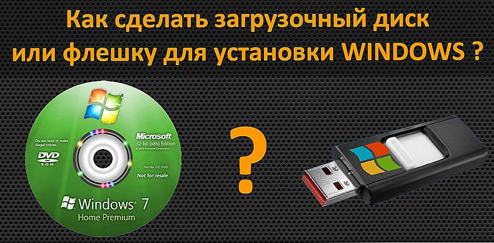 Stvaranje bootable disk ili Windows flash pogon