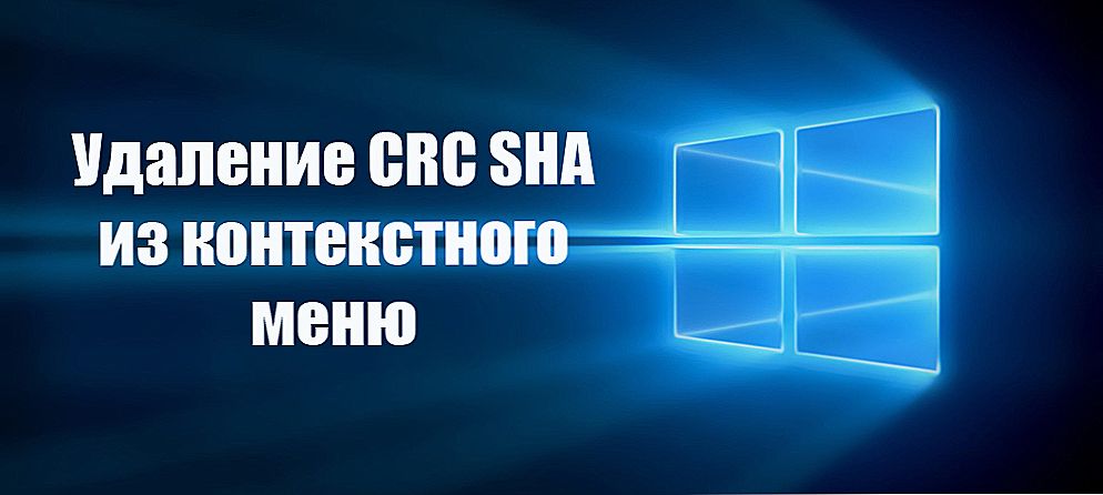 Odstráňte CRC SHA z kontextového menu