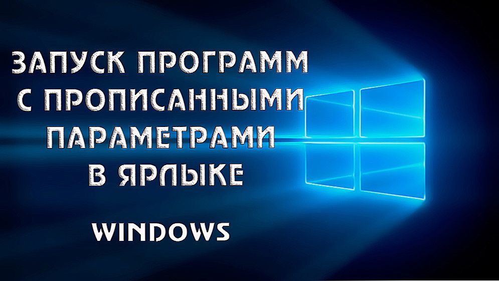 Pokrenite programe sustava Windows s navedenim parametrima u prečacu
