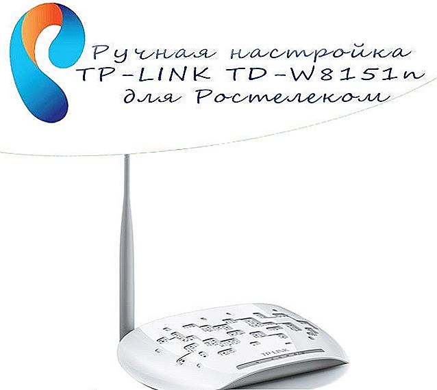 Konfigurácia smerovača TP-LINK TD-W8151N pre prácu s Rostelecom